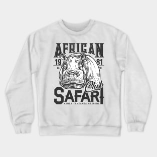 African hippo safari Crewneck Sweatshirt